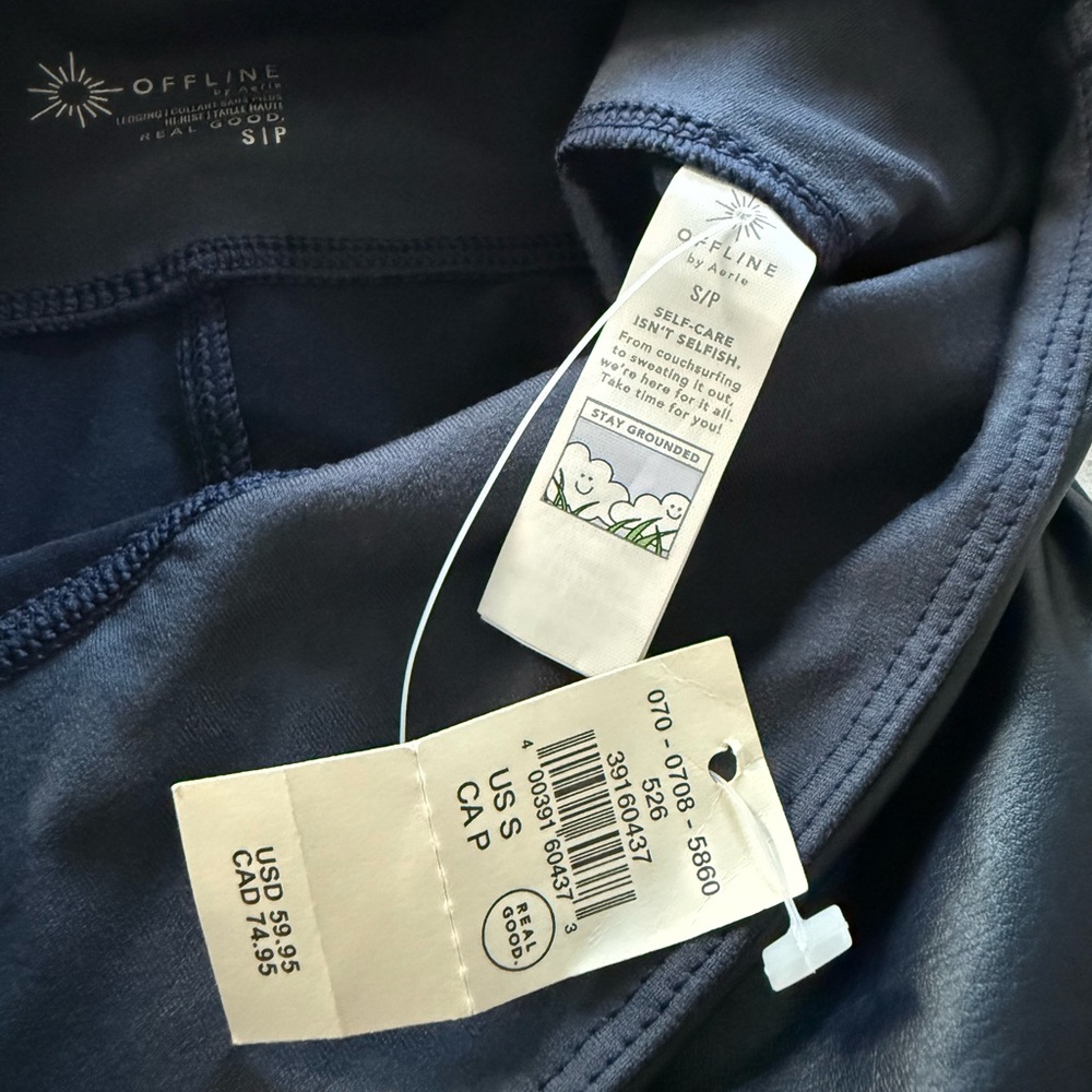NEW OFFLINE by Aerie‎ Navy Faux Leather Leggings - Picture 7 of 7